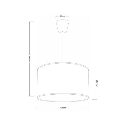 Brilagi - LED dječji luster na sajli BOBO 1xE27/60W/230V Ø 35 cm bijela/zečići