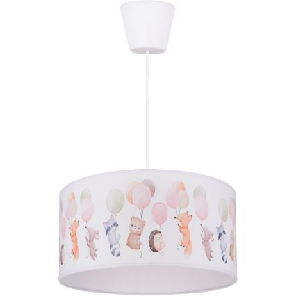 Brilagi - LED dječji luster na sajli BOBO 1xE27/60W/230V Ø 35 cm bijela/životinjice
