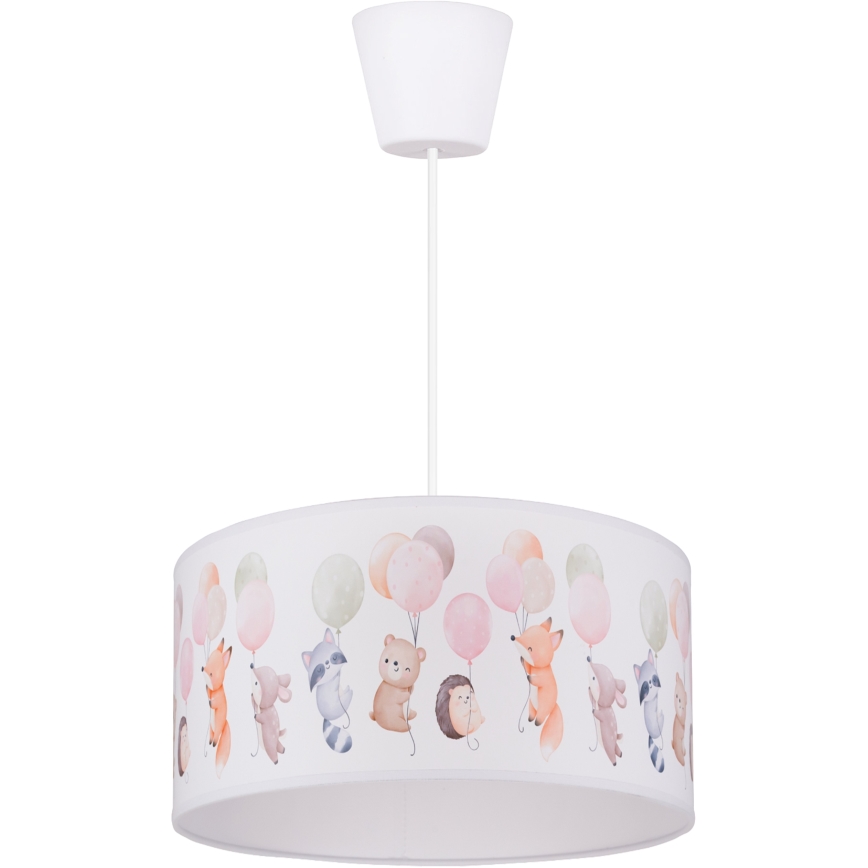 Brilagi - LED dječji luster na sajli BOBO 1xE27/60W/230V Ø 35 cm bijela/životinjice
