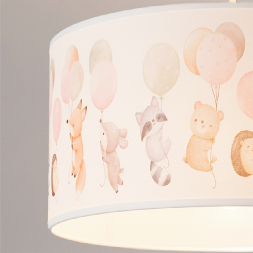 Brilagi - LED dječji luster na sajli BOBO 1xE27/60W/230V Ø 35 cm bijela/životinjice
