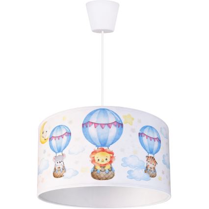 Brilagi - LED dječji luster na sajli BOBO 1xE27/60W/230V Ø 35 cm bijela/životinjice
