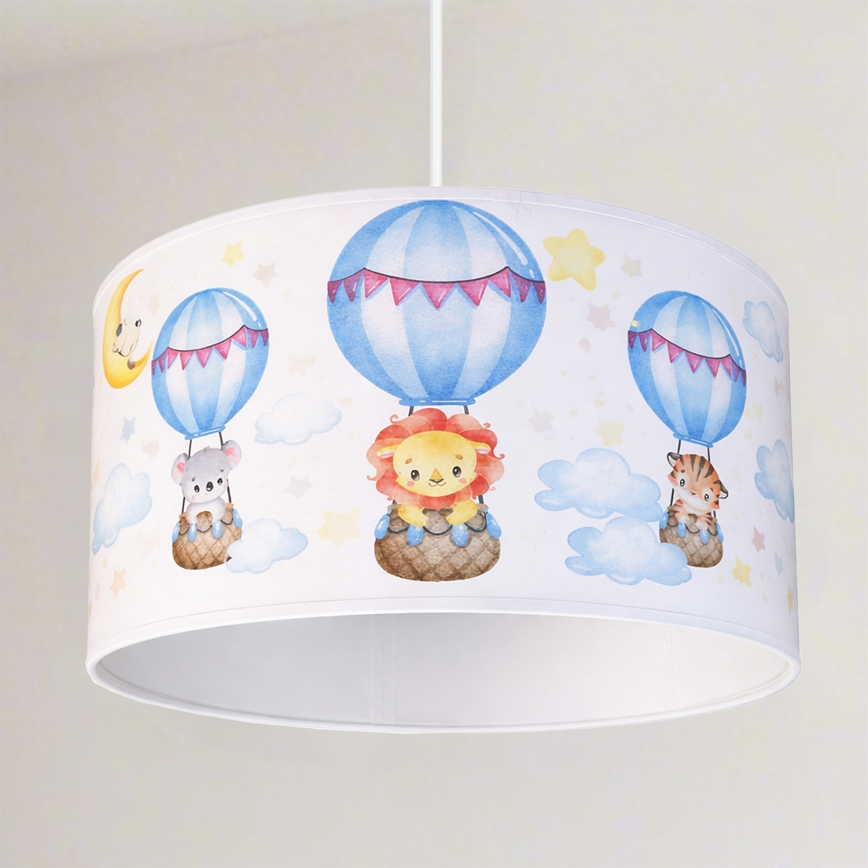 Brilagi - LED dječji luster na sajli BOBO 1xE27/60W/230V Ø 35 cm bijela/životinjice