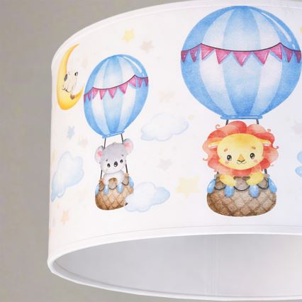 Brilagi - LED dječji luster na sajli BOBO 1xE27/60W/230V Ø 35 cm bijela/životinjice