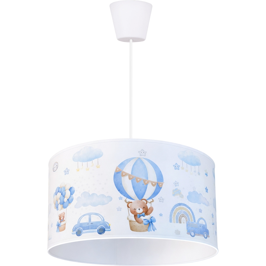 Brilagi - LED dječji luster na sajli BOBO 1xE27/60W/230V Ø 35 cm plava/medvjedići
