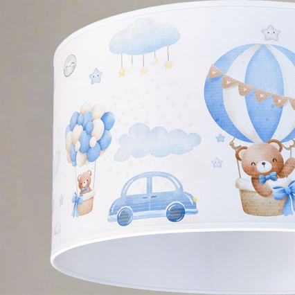 Brilagi - LED dječji luster na sajli BOBO 1xE27/60W/230V Ø 35 cm plava/medvjedići