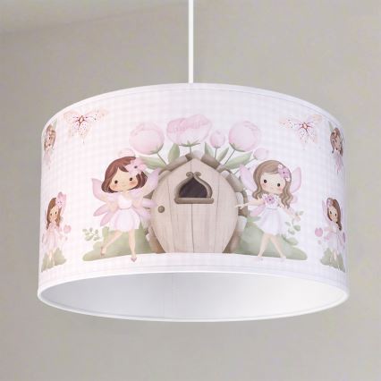Brilagi - LED dječji luster na sajli BOBO 1xE27/60W/230V Ø 35 cm ružičasta/vile