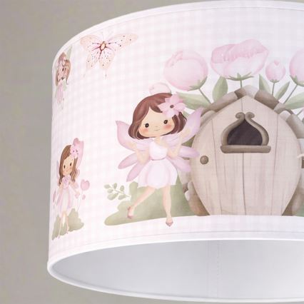 Brilagi - LED dječji luster na sajli BOBO 1xE27/60W/230V Ø 35 cm ružičasta/vile