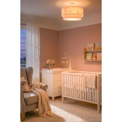 Brilagi-LED Dječji površinski stropni luster BOBO 1xE27/60W/230V Ø40 cm krem./roza/kraljevska plava