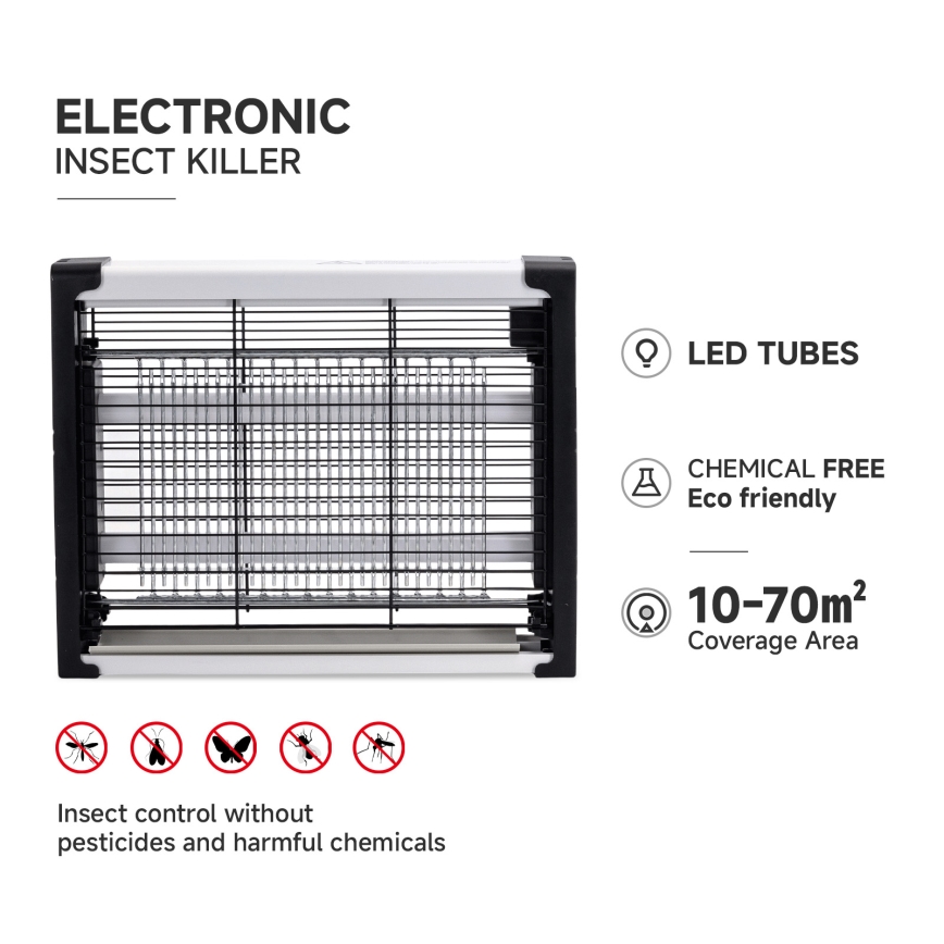 Brilagi - LED električni lapač kukaca UV 2xLED/5W/230V 70 m2