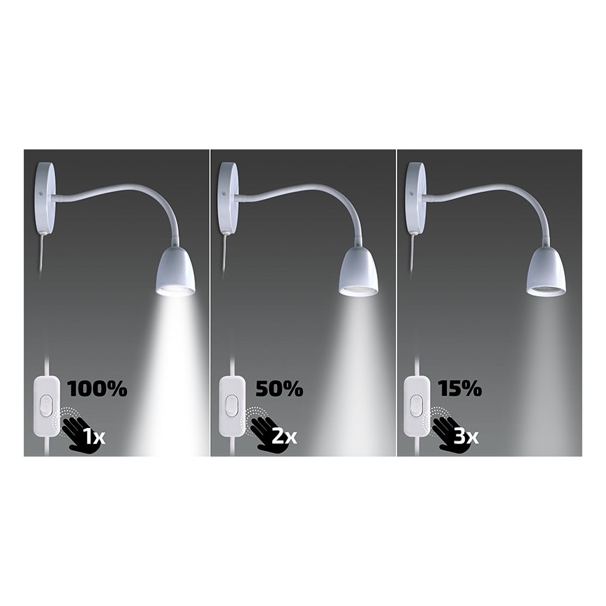 Brilagi - LED Dimmabilna Fleksibilna Lampa LED/4W/230V bijela