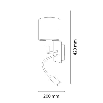 Brilagi - LED dječja fleksibilna zidna svjetiljka BOBO 1xE27/25W/230V + LED/3W crna/bijela/zečići