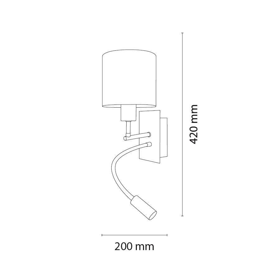 Brilagi - LED dječja fleksibilna zidna svjetiljka BOBO 1xE27/25W/230V + LED/3W crna/bijela/zečići