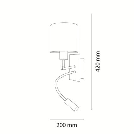 BRILAGI - LED Dječja fleksibilna zidna svjetiljka BOBO 1xE27/25W/230V + LED/3W matni krom/bijela/zečići