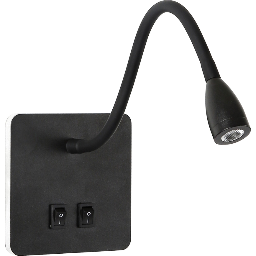 Brilagi - LED Fleksibilna zidna lampa MAYA Double LED/4W/230V + LED/3W crna
