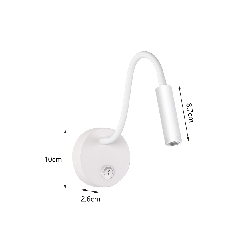 Brilagi - LED Fleksibilna zidna lampa MAYA LED/3W/230V 4000K bijela