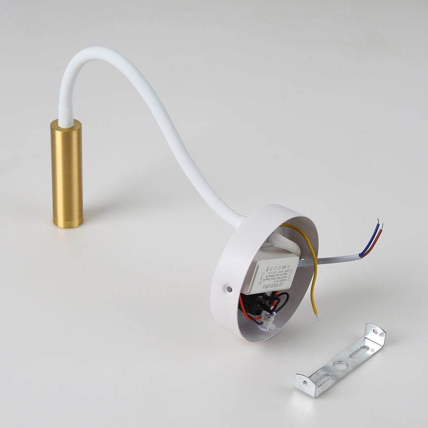 Brilagi - LED Fleksibilna zidna lampa MAYA LED/3W/230V 4000K bijela/zlatna