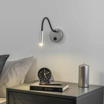 Brilagi - LED Fleksibilna zidna lampa MAYA LED/3W/230V 4000K srebrna