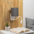 Brilagi - LED Fleksibilna zidna lampa NUBILA 1xE27/25W/230V + LED/3W bijela/antracit