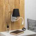 Brilagi - LED Fleksibilna zidna lampa NUBILA 1xE27/25W/230V + LED/3W bijela/crna