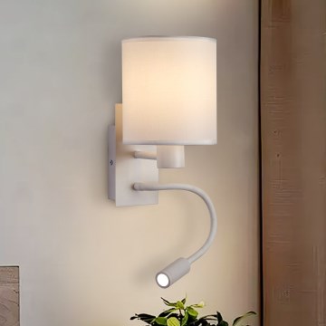 Brilagi - LED Fleksibilna zidna lampa NUBILA 1xE27/25W/230V + LED/3W bijela