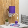 Brilagi - LED Fleksibilna zidna lampa NUBILA 1xE27/25W/230V + LED/3W bijela/ljubičasta