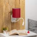 Brilagi - LED Fleksibilna zidna lampa NUBILA 1xE27/25W/230V + LED/3W bijela/pompejska crvena