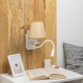Brilagi - LED Fleksibilna zidna lampa NUBILA 1xE27/25W/230V + LED/3W bijela/svjetlosmeđa
