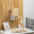 Brilagi - LED Fleksibilna zidna lampa NUBILA 1xE27/25W/230V + LED/3W bijela/svjetlosmeđa
