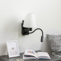 Brilagi - LED Fleksibilna zidna lampa NUBILA 1xE27/25W/230V + LED/3W crna/bijela