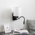 Brilagi - LED Fleksibilna zidna lampa NUBILA 1xE27/25W/230V + LED/3W crna/bijela