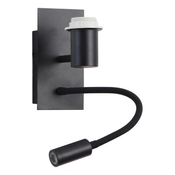 Brilagi - LED Fleksibilna zidna lampa NUBILA 1xE27/25W/230V + LED/3W crna