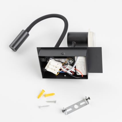 Brilagi - LED Fleksibilna zidna lampa NUBILA 1xE27/25W/230V + LED/3W crna