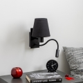Brilagi - LED Fleksibilna zidna lampa NUBILA 1xE27/25W/230V + LED/3W crna