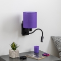 Brilagi - LED Fleksibilna zidna lampa NUBILA 1xE27/25W/230V + LED/3W crna/ljubičasta