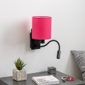 Brilagi - LED Fleksibilna zidna lampa NUBILA 1xE27/25W/230V + LED/3W crna/ružičasta