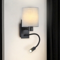 Brilagi - LED Fleksibilna zidna lampa NUBILA 1xE27/25W/230V + LED/3W crna/siva