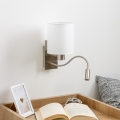 Brilagi - LED Fleksibilna zidna lampa NUBILA 1xE27/25W/230V + LED/3W mat krom/bijela