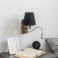 Brilagi - LED Fleksibilna zidna lampa NUBILA 1xE27/25W/230V + LED/3W mat krom/crna