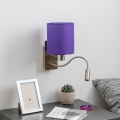 Brilagi - LED Fleksibilna zidna lampa NUBILA 1xE27/25W/230V + LED/3W mat krom/ljubičasta