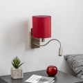 Brilagi - LED Fleksibilna zidna lampa NUBILA 1xE27/25W/230V + LED/3W mat krom/pompejska crvena