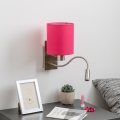 Brilagi - LED Fleksibilna zidna lampa NUBILA 1xE27/25W/230V + LED/3W mat krom/ružičasta