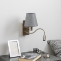 Brilagi - LED Fleksibilna zidna lampa NUBILA 1xE27/25W/230V + LED/3W mat krom/siva