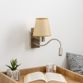 Brilagi - LED Fleksibilna zidna lampa NUBILA 1xE27/25W/230V + LED/3W mat krom/svjetlosmeđa
