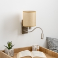 Brilagi - LED Fleksibilna zidna lampa NUBILA 1xE27/25W/230V + LED/3W mat krom/svjetlosmeđa