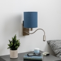 Brilagi - LED Fleksibilna zidna lampa NUBILA 1xE27/25W/230V + LED/3W mat krom/tamno plava