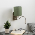 Brilagi - LED Fleksibilna zidna lampa NUBILA 1xE27/25W/230V + LED/3W mat krom/zelena