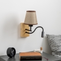 Brilagi - LED Fleksibilna zidna lampa NUBILA WOOD 1xE27/25W/230V + LED/3W hrast/smeđa