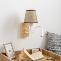 Brilagi - LED Fleksibilna zidna lampa NUBILA WOOD 1xE27/25W/230V + LED/3W hrast/smeđa