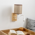 Brilagi - LED Fleksibilna zidna lampa NUBILA WOOD 1xE27/25W/230V + LED/3W hrast/smeđa