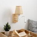 Brilagi - LED fleksibilna zidna lampa NUBILA WOOD 1xE27/25W/230V + LED/3W hrast/svijetlo smeđa